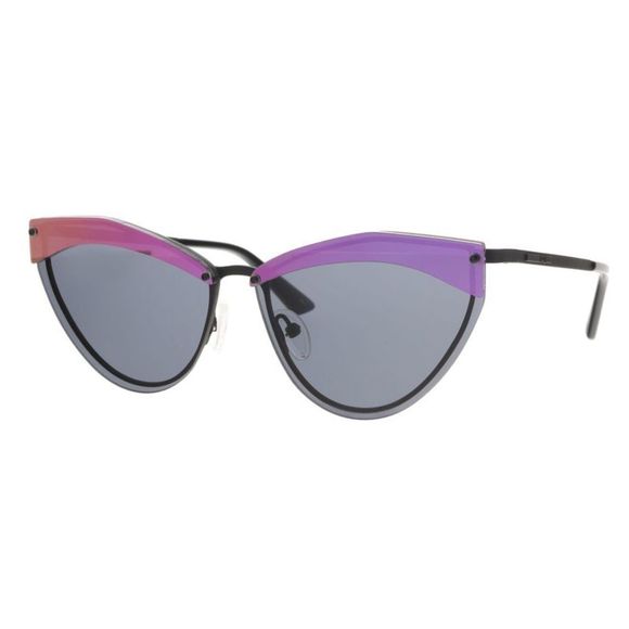 McQ MQ0208S-003 Black/Purple Cateye Sunglasses - Picture 6 of 10